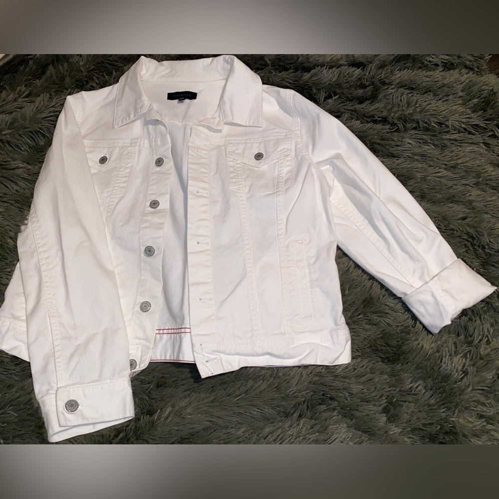 Talbots White Jean Jacket - image 1